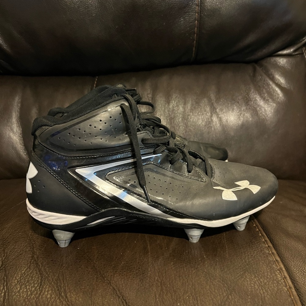 Under Armour Black and White Cleats